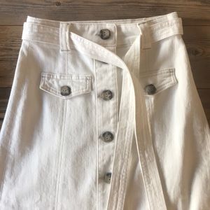 Ted Baker Cream/Off White A-line Skirt, Size 0